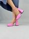 Туфли женские кожаные розового цвета на каблуке 36 (23,5 см)