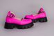 Туфлі жіночі шкіряні рожеві на масивній підошві 35 (23,5 см)