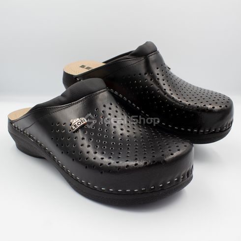 Фото Жіночі сабо шкіряні Leon Klasik I, PU100, чорні PU100-black-39 3