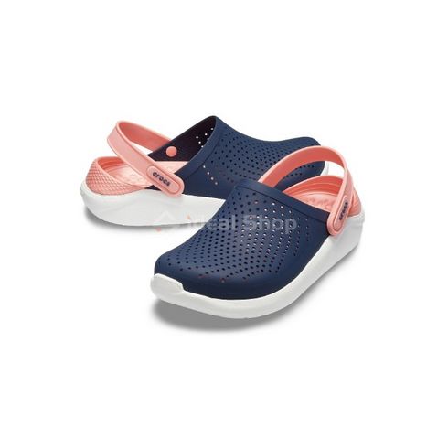 Сабо Кроксы Crocs LiteRide™ Clog Navy/Melon (розовый-синий), размер 37