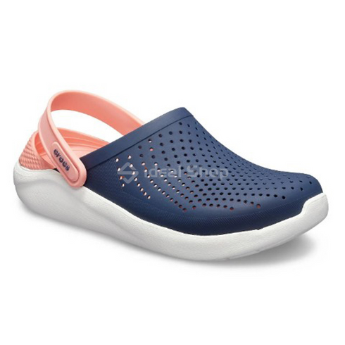 Сабо Крокси Crocs LiteRide™ Clog Navy/Melon (рожевий-синій), розмір 37