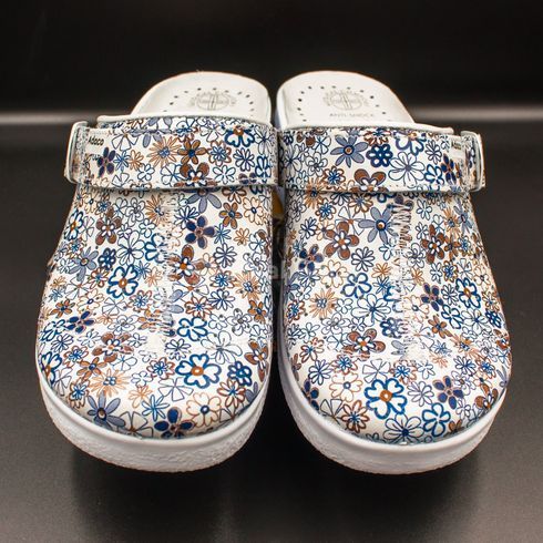 Фото Жіночі шкіряні сабо Adaco 812sr blue flowers  812sr-blue flowers-39 6