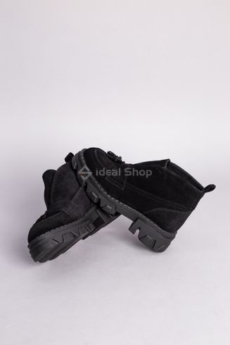 Damskie czarne zamszowe loafersy zimowe z frędzlami 36 (23 cm)
