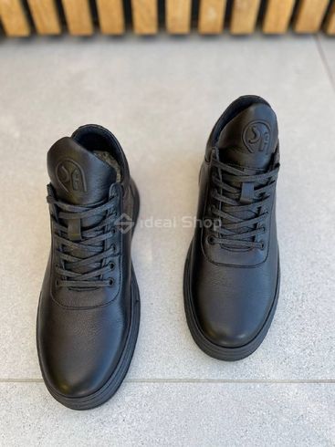 Фото Ботинки мужские кожаные черные зимние 7202з/41 14