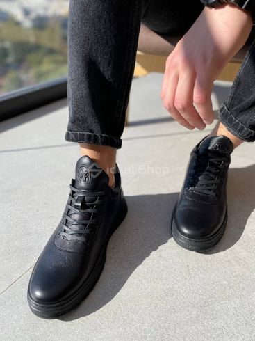 Фото Ботинки мужские кожаные черные зимние 7202з/41 9