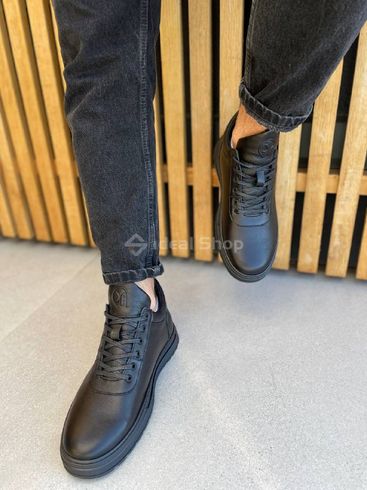 Фото Ботинки мужские кожаные черные зимние 7202з/41 6