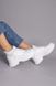 Черевики жіночі шкіряні білі на шнурках на товстій підошві зимові 36 (23,5 см)