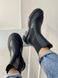 Damskie skórzane buty zimowe Chelsea w kolorze czarnym 36 (23,5 cm)
