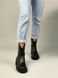 Skórzane czarne buty zimowe damskie z czarną podeszwą 36 (23,5 cm)