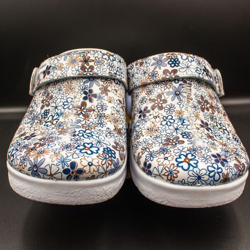 Фото Женские кожаные сабо Adaco 812sr blue flowers 812sr-blue flowers-41 5