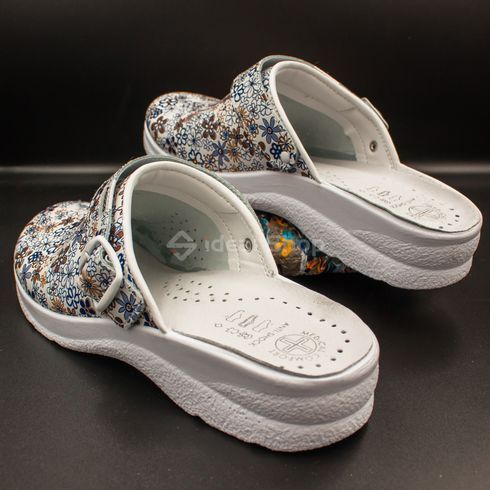 Фото Женские кожаные сабо Adaco 812sr blue flowers 812sr-blue flowers-41 11