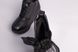 Кросівки жіночі шкіра флотар чорного кольору на хутрі 36 (23,5 см)