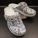 Женские кожаные сабо Adaco 812sr blue flowers 41р
