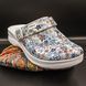 Женские кожаные сабо Adaco 812sr blue flowers 41р