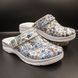 Женские кожаные сабо Adaco 812sr blue flowers 41р