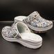 Женские кожаные сабо Adaco 812sr blue flowers 41р