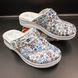 Женские кожаные сабо Adaco 812sr blue flowers 41р