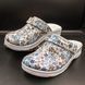 Женские кожаные сабо Adaco 812sr blue flowers 41р