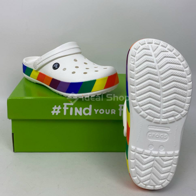 Крокси Crocband Rainbow Block Clog White, розмір 36