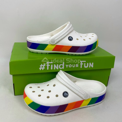 Крокси Crocband Rainbow Block Clog White, розмір 36
