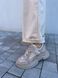 Кросівки жіночі шкіряні бежеві зі вставками сітки 36 (23,5 см)