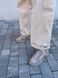 Кросівки жіночі шкіряні бежеві із вставками сітки