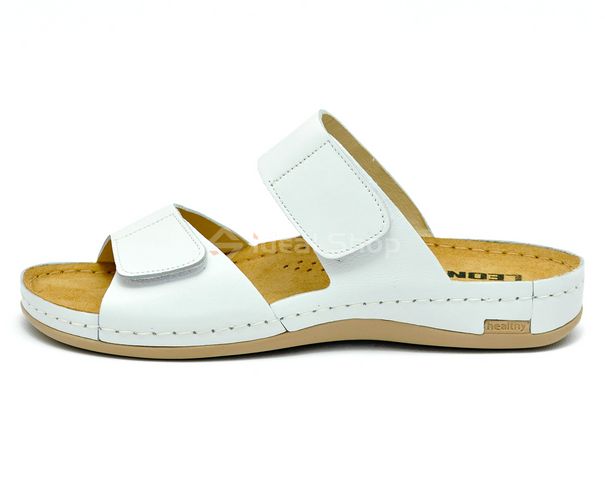 Foto Skórzane chodaki damskie Leon Masha 952 952-white-37 2