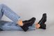 Лофери жіночі шкіряні чорного кольору на шнурках 36 (23,5 см)