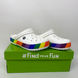 Крокси Crocband Rainbow Block Clog White, розмір 36
