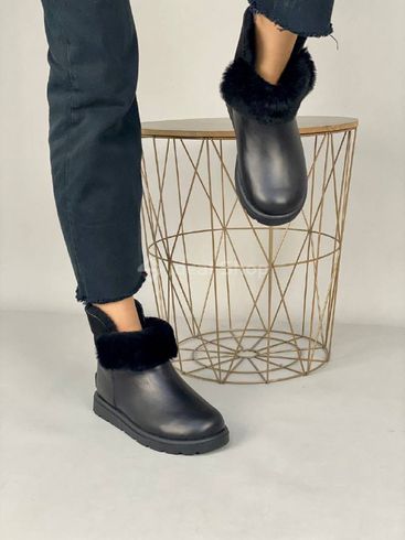 Damskie skórzane buty ugg czarne 36 (23,5 cm)