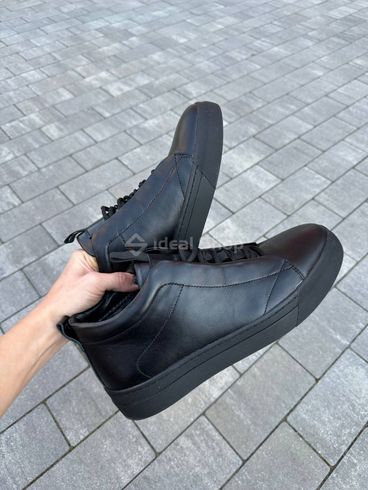 Фото Ботинки мужские кожаные черные зимние 8000з/40 11