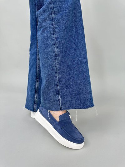 Лофери жіночі замшеві кольору джинс 42 (27 см)