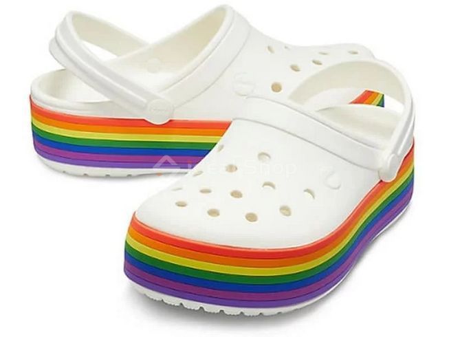 Кроксы Crocband Platform Rainbow, размер 36
