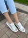 Białe skórzane sneakersy damskie na białej podeszwie z perforacją 36 (24 cm)