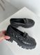 Damskie skórzane loafersy damskie pikowane czarne 36 (23,5 cm)