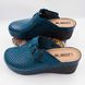 Женские тапочки сабо кожаные Leon Paris I, 1000, размер 39, синие
