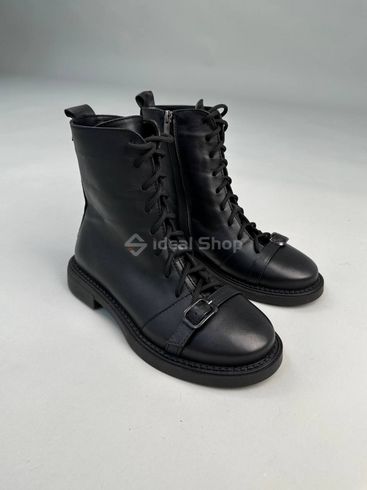 Фото Ботинки женские кожаные черные демисезонные 6204д/36 9