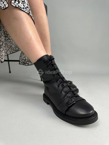 Фото Ботинки женские кожаные черные демисезонные 6204д/36 4