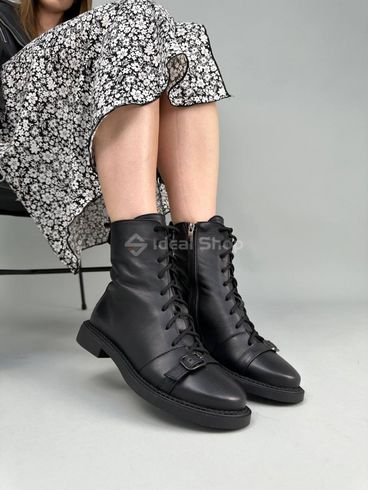 Фото Ботинки женские кожаные черные демисезонные 6204д/36 3