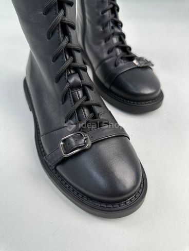 Фото Ботинки женские кожаные черные демисезонные 6204д/36 11