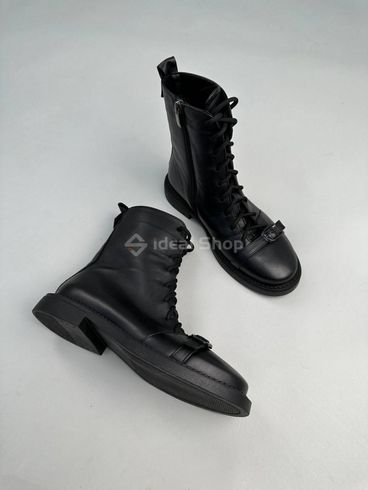 Фото Ботинки женские кожаные черные демисезонные 6204д/36 10