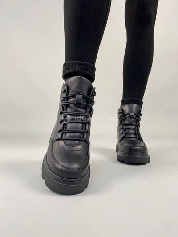 Фото Ботинки женские кожаные черные зимние 9700-2з/36 3