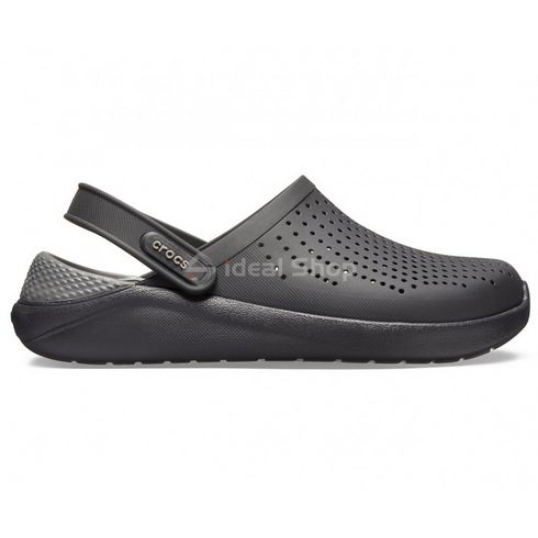 Сабо Крокси Crocs LiteRide™ Clog Black/Slate Grey (чорні), розмір 44