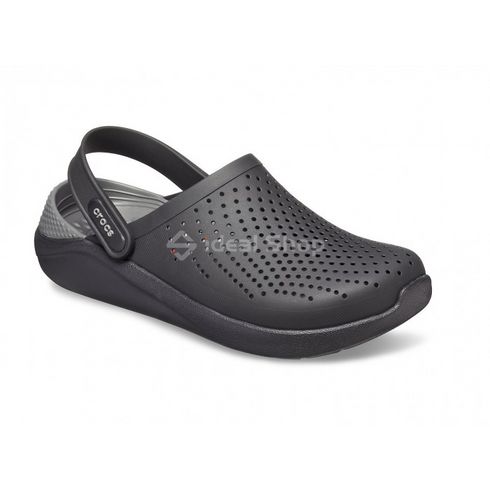 Сабо Кроксы Crocs LiteRide™ Clog Black/Slate Grey (черные), размер 44