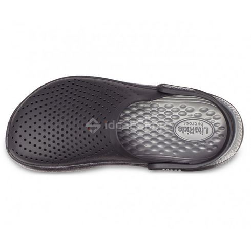 Сабо Кроксы Crocs LiteRide™ Clog Black/Slate Grey (черные), размер 40