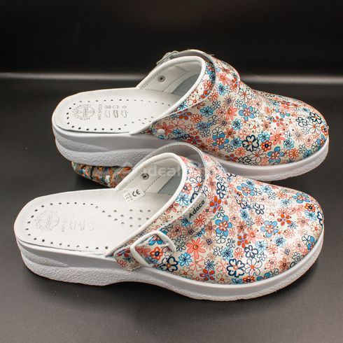Фото Женские кожаные сабо Adaco 812sr red flowers 36р 812sr-red flowers-42 2