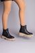 Czarne skórzane buty damskie z gumką na beżowej podeszwie 35 (23 cm)