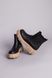 Czarne skórzane buty damskie z gumką na beżowej podeszwie 35 (23 cm)