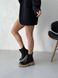 Skórzane botki damskie czarne na beżowej podeszwie 35 (23 cm)