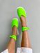 Damskie skórzane sandały w kolorze jasnozielonym 36 (23,5 cm)